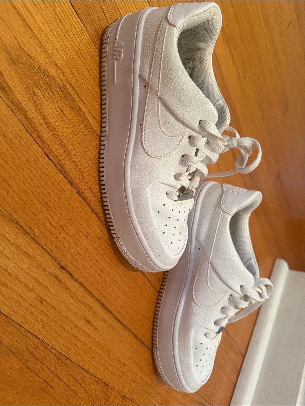 Nike women’s White platform Air Force 1 size 7.5 Sneakers